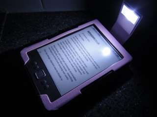   Pink Leather Case Cover For  Kindle 4 With LED Light 2011  