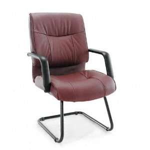  Alera  Stratus Series Leather Guest Chair, Burgundy 