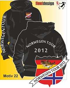 Angler Kapuzenshirt Norwegen Tour Urlaub T Shirt 22  