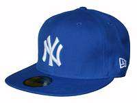 NEW ERA 5950 NEW YORK YANKEES BASIC AZ BLUE WHT CAP HAT  