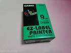 Casio EX label tape cartridge 9mm black ink on GREEN