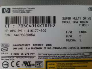HP Compaq Presario C300 GMA 4082N DVD RW 416177 6C0  