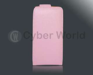 BABY PINK FLIP LEATHER CASE COVER FOR NOKIA E7  