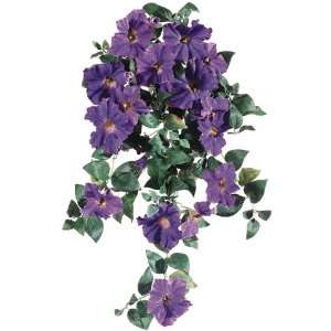  Faux 24 Petunia Hanging Bush x10 Two Tone Purple (Pack of 