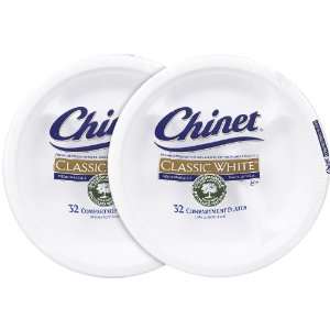  Chinet Classic White Compartment Plate, 10 3/8, 32 ct 2 