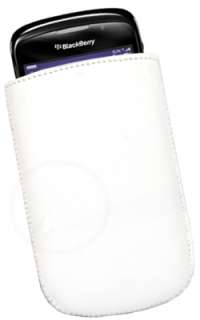   WHITE PULL TAB LEATHER CASE FOR BLACKBERRY CURVE 8520