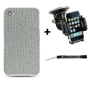  IPHONE 4 / HD FULL DIAMOND CASE SILVER REAR ONLY for Apple 