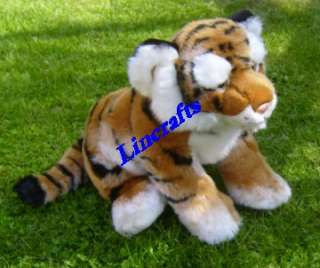 Sitting Tiger Cub Plush Soft Toy by Teddy Hermann  