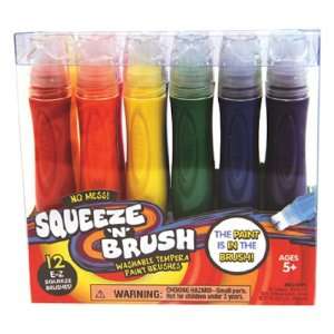  Elmers Squeeze N Brush Washable Tempera Paint Brushes 