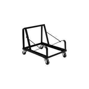  HERCULES Black Steel Sled Base Stack Chair Dolly Office 