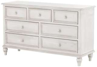 White Shabby Chic Bedroom Furniture Chest of 7 Drawers  
