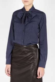 Moschino  Micro Polka Dot Pussy Bow Blouse by Love Moschino