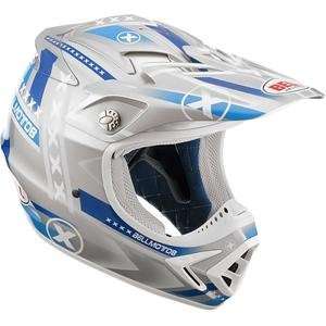  Bell Moto 8 Factory X Helmet   Large/Blue/Grey Automotive