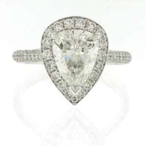  2.83ct Pear Shape Diamond Engagement Anniversary Ring 