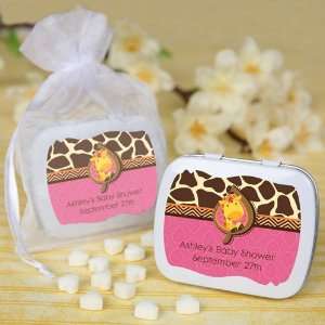   Giraffe Girl   Personalized Mint Tin Baby Shower Favors Toys & Games