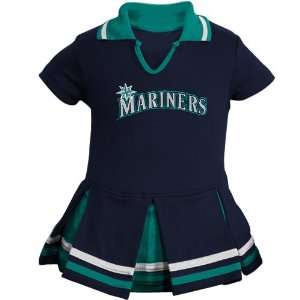 Majestic Seattle Mariners Infant Girls Cheer Dress   Navy Blue  