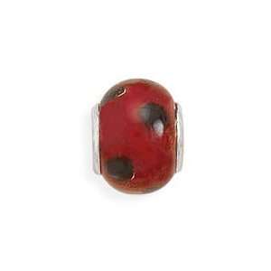 Red with Black Dots Glass Bead Jewelry