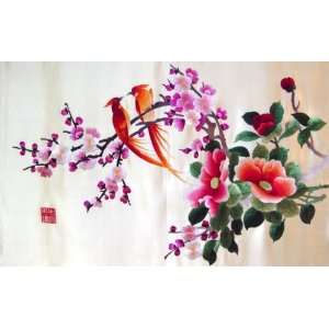  Beautiful Chinese Hand Silk Embroidery Flower Birds 