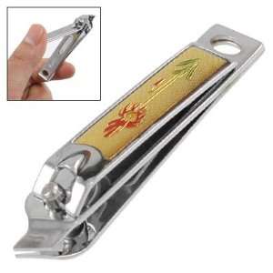  Gold Tone Red Floral Print Sharp Edge Nail Clipper Beauty