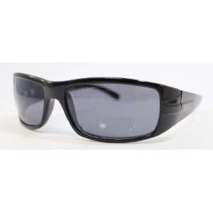  Kenneth Cole Reaction Black Plastic Wrap Sunglass, Solid 