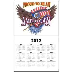 Calendar Print w Current Year Proud To Be An American Bald Eagle and 