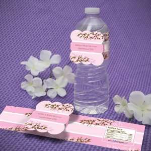   Cherry Blossom   Water Bottle Labels   Personalized Baby Shower Favors