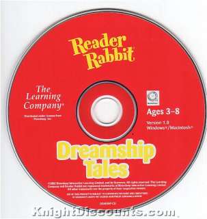 Reader Rabbit DREAMSHIP TALES Win/Mac Ages 3 8 NEW $2SH  