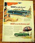 1952 ford ad sunliner convertible victoria hardtop  
