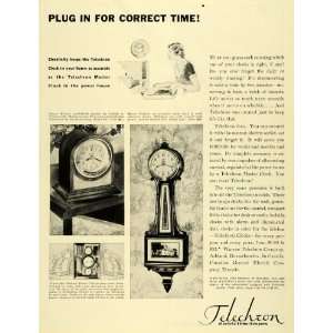  1930 Ad Telechron Master Clock Mazda Lamp Madison Banjo 