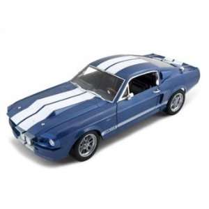  1967 Shelby Mustang Gt500 Diecast Car Model 1/18 Blue 