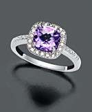    Victoria Townsend Sterling Silver Ring Purple Amethyst 1 1/4 