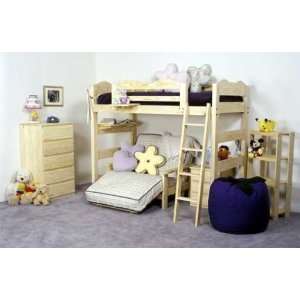    Complete Wave Loft Bed & Futon Bedroom Group