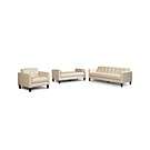 Milan 3 Piece Leather Sofa Set Sofa, Daybed and Chair