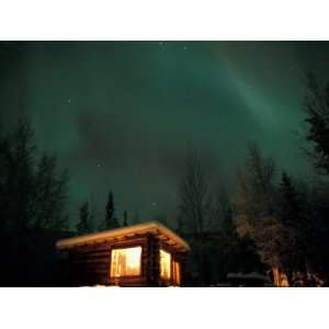  Curtains of Northern Lights above Fairbanks, Alaska, USA 