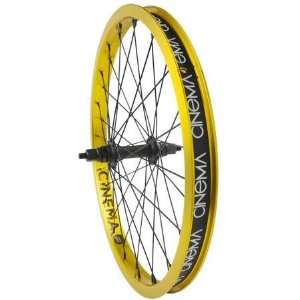  Cinema Tungsten Front BMX Bike Wheel   Yellow ED Plated 