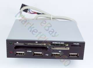   INTERNAL CARD READER USB 2.0 SD SDHC MMS XD M2 CF W/ POWER 4 PORT HUB