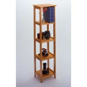  Studio Honey Pine 5 Tier Shelf   Winsome 99455 Furniture 