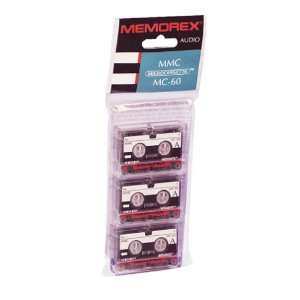  Memorex 3 Pack 60 Minute Micro Cassette Tape Electronics