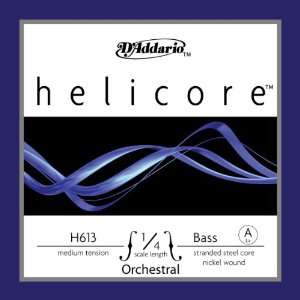   Helicore Orchestral Bass Single A String, 1/4 Scale, Medium Tension