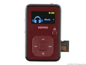 SanDisk Sansa Clip Red 4 GB Digital Media Player  