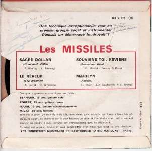 LES MISSILES GREENBACK DOLLAR FRENCH 60S EP  