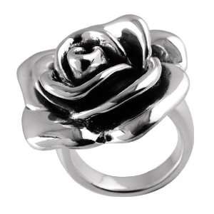 925 Sterling Silver Ring   Elegant Rose   Size 7