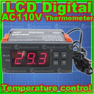 LCD Digital Temperature Controller Thermostat AC110V  