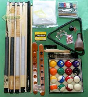 Deluxe Pool billiard table accessories Kit with balls  