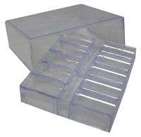 200 CHIP CLEAR ACRYLIC Poker Chip Rack/Tray With Cover  