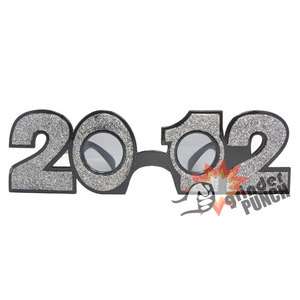   Years Party Sunglasses Novelty Glitter Plastic Fiesta Glasses Silver