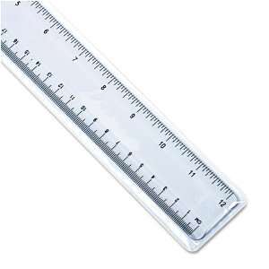  Universal® Acrylic Plastic Ruler, 12, Clear Office 