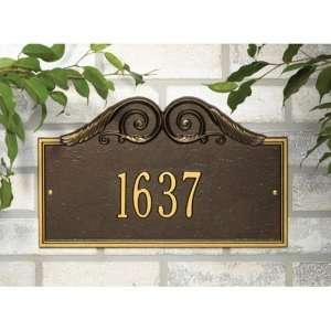   Line Standard Sized Versailles Address Plaques Patio, Lawn & Garden