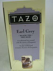 BOXS STARBUCKS TAZO EARL GREY BLACK TEA 24 FILTERBAGS  