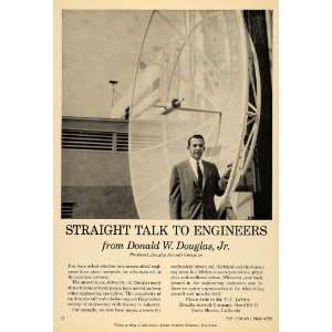 1958 Ad Douglas Aircraft Satellite Engineer Employment 